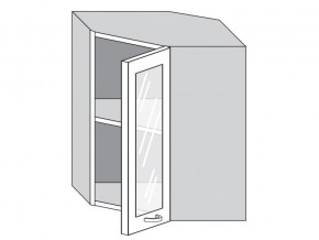 1.60.3у Шкаф настенный (h=720) угловой на 600мм со стекл. дверцей в Верхней Пышме - verhnyaya-pyshma.magazinmebel.ru | фото