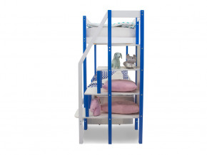 Двухъярусная кровать Svogen с ящиками и бортиком сине-белый в Верхней Пышме - verhnyaya-pyshma.magazinmebel.ru | фото - изображение 3