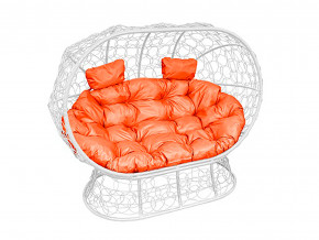 Кокон Лежебока на подставке с ротангом оранжевая подушка в Верхней Пышме - verhnyaya-pyshma.magazinmebel.ru | фото
