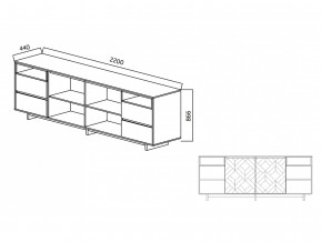 Комодино Moderno-2200 Ф2 в Верхней Пышме - verhnyaya-pyshma.magazinmebel.ru | фото - изображение 4