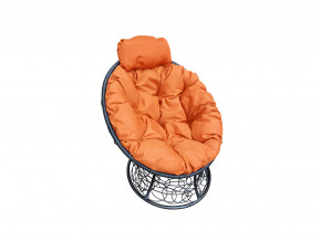 Кресло Папасан мини с ротангом оранжевая подушка в Верхней Пышме - verhnyaya-pyshma.magazinmebel.ru | фото - изображение 1