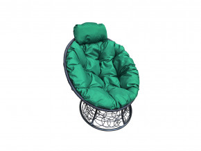 Кресло Папасан мини с ротангом зелёная подушка в Верхней Пышме - verhnyaya-pyshma.magazinmebel.ru | фото