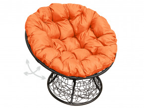 Кресло Папасан пружинка с ротангом оранжевая подушка в Верхней Пышме - verhnyaya-pyshma.magazinmebel.ru | фото