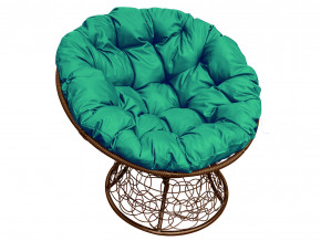 Кресло Папасан с ротангом зелёная подушка в Верхней Пышме - verhnyaya-pyshma.magazinmebel.ru | фото