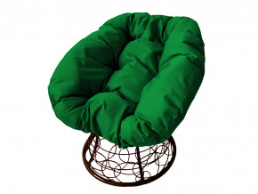 Кресло Пончик с ротангом зелёная подушка в Верхней Пышме - verhnyaya-pyshma.magazinmebel.ru | фото