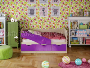 Кровать Бабочки 1600 Фиолетовый металлик в Верхней Пышме - verhnyaya-pyshma.magazinmebel.ru | фото