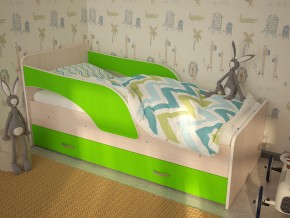 Кровать детская Максимка млечный дуб-лайм в Верхней Пышме - verhnyaya-pyshma.magazinmebel.ru | фото
