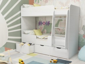 Кровать двухъярусная Малыш двойняшка белый в Верхней Пышме - verhnyaya-pyshma.magazinmebel.ru | фото - изображение 1