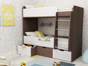 Кровать двухъярусная Малыш двойняшка бодега-белый в Верхней Пышме - verhnyaya-pyshma.magazinmebel.ru | фото