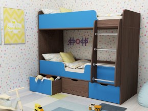 Кровать двухъярусная Малыш двойняшка бодега-голубой в Верхней Пышме - verhnyaya-pyshma.magazinmebel.ru | фото