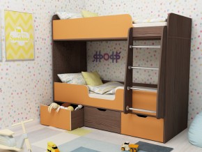 Кровать двухъярусная Малыш двойняшка бодега-оранжевый в Верхней Пышме - verhnyaya-pyshma.magazinmebel.ru | фото