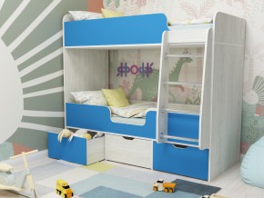 Кровать двухъярусная Малыш двойняшка винтерберг-голубой в Верхней Пышме - verhnyaya-pyshma.magazinmebel.ru | фото
