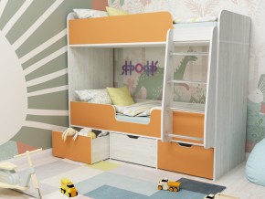 Кровать двухъярусная Малыш двойняшка винтерберг-оранжевый в Верхней Пышме - verhnyaya-pyshma.magazinmebel.ru | фото