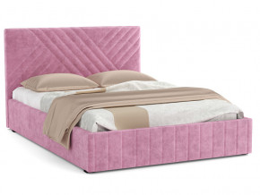 Кровать Гамма 1600 с основанием велюр тенерифе розовый в Верхней Пышме - verhnyaya-pyshma.magazinmebel.ru | фото