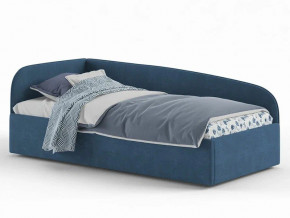 Кровать мягкая Денди на латах рогожка синяя в Верхней Пышме - verhnyaya-pyshma.magazinmebel.ru | фото