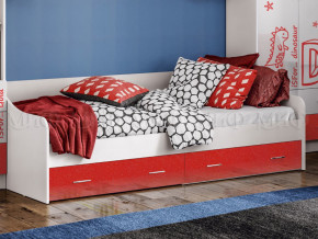 Кровать с ящиками Вега Алфавит Красный в Верхней Пышме - verhnyaya-pyshma.magazinmebel.ru | фото