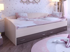 Кровать с выкатными ящиками Дуб молочный-Бодего в Верхней Пышме - verhnyaya-pyshma.magazinmebel.ru | фото - изображение 1