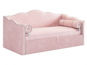 Кровать софа Лея 900 велюр нежно-розовый/галька в Верхней Пышме - verhnyaya-pyshma.magazinmebel.ru | фото