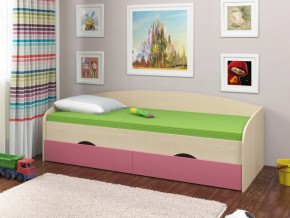 Кровать Соня 2 дуб молочный-розовый в Верхней Пышме - verhnyaya-pyshma.magazinmebel.ru | фото