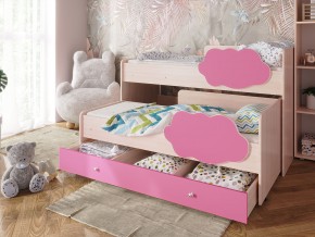 Кровать Соник с ящиком млечный дуб-розовый в Верхней Пышме - verhnyaya-pyshma.magazinmebel.ru | фото