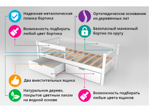 Кровать-тахта Svogen с ящиками и бортиком бежевый-белый в Верхней Пышме - verhnyaya-pyshma.magazinmebel.ru | фото - изображение 4