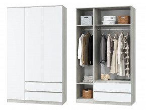 Шкаф для одежды трехдверный Лори дуб серый, белый в Верхней Пышме - verhnyaya-pyshma.magazinmebel.ru | фото