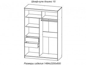 Шкаф-купе Альянс 15 комплект зеркал №2 в Верхней Пышме - verhnyaya-pyshma.magazinmebel.ru | фото - изображение 2