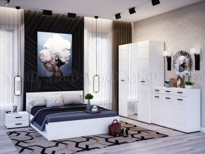 Спальня Нэнси New МДФ Белый глянец холодный, Белый в Верхней Пышме - verhnyaya-pyshma.magazinmebel.ru | фото