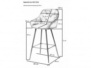 Стул барный UDC 9124 в Верхней Пышме - verhnyaya-pyshma.magazinmebel.ru | фото - изображение 2